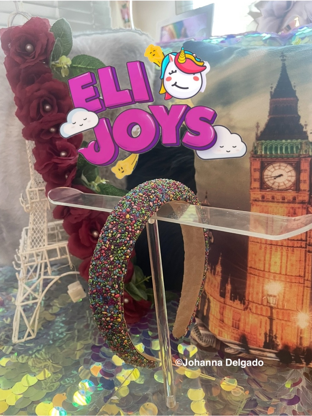 ELIJOYS Multicolor Beaded Headband OS